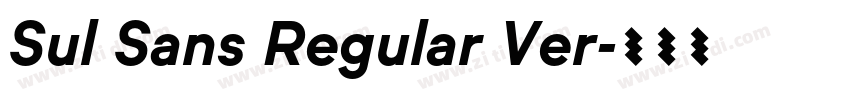 Sul Sans Regular Ver字体转换